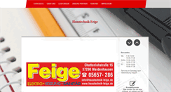 Desktop Screenshot of haustechnik-feige.de